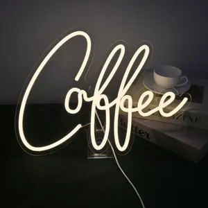 Coffee Led Neon Light Signs for Coffee Bar, Home Bedroom Business Cafe Wall Sign Decor Club Coffee Bar Station Shop Kitchen Light Up Sign, Gifts for Store Owners
