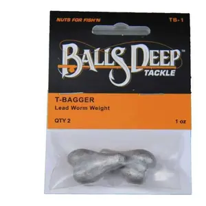 1 oz Worm Weights - 3 Packs (6 Weights)