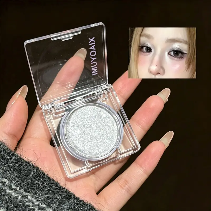 Clear Diamond-like Glitter Eyeshadow High Shine Pearl Finish Even Texture Easy To Blend Beginner Friendly For Easy Application