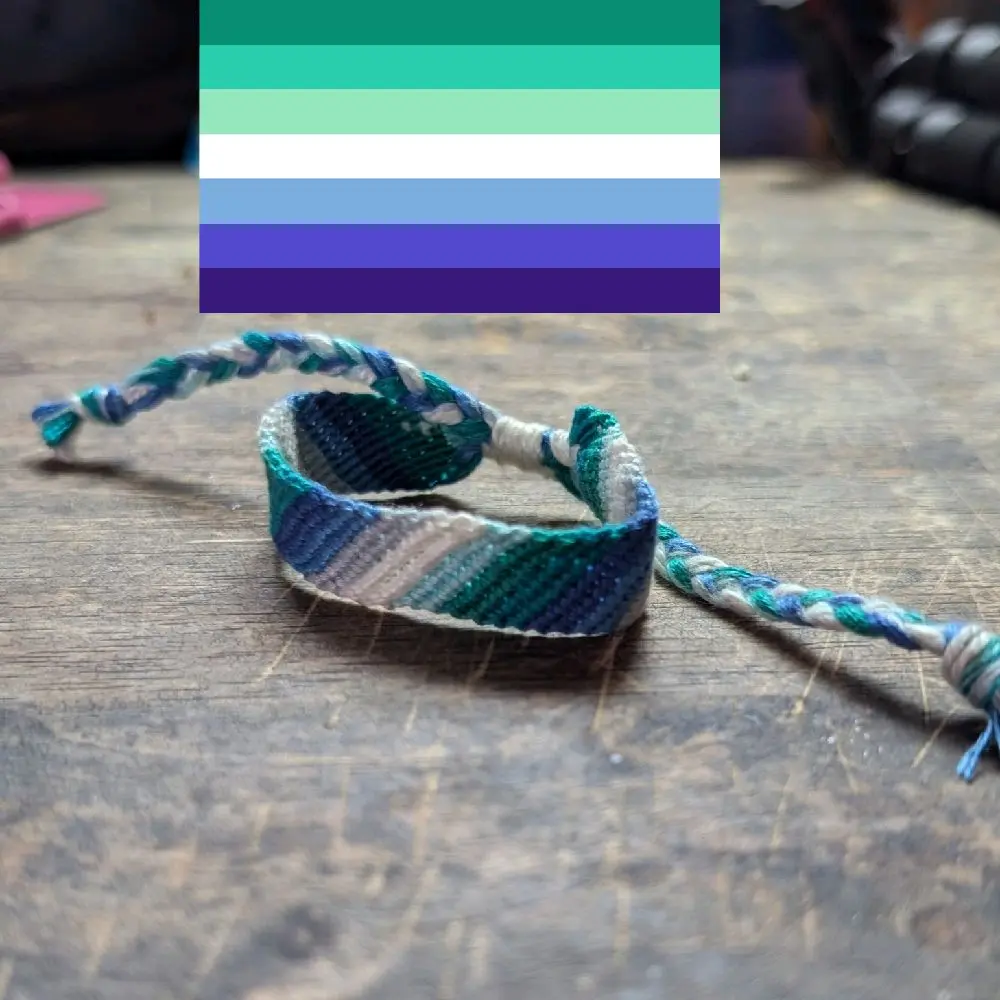 Handmade Identity Bracelet - Cotton Cord Pride Bracelet