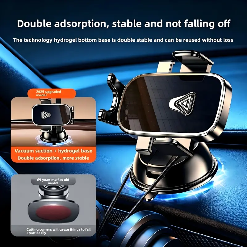 Car phone holder , suitablefor car navigation in-car dashboard, horizontaland vertica screen adjustment angle,suctioncup fixed non-slip mobile phone holdersuitable for iPhone and Android