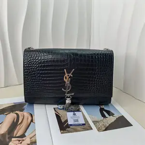 Pre-owned Yves Saint Laurent As Shown As Shown YSL BLACK KATE SILVER TASSEL