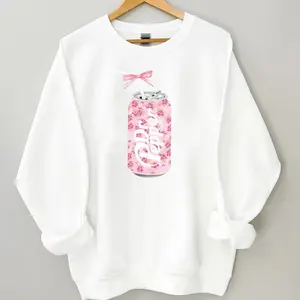 Dr Pepper Sweatshirt T-shirt (Not Diet), Floral "Regular Type" Dr Pepper Shirt, Cute Baby Pink Bow Shirt, Dr Pepper Gift, Dr Pepper Bow Crewneck, Dr Pepper Pink Bow Shirt, Dr Pepper est 1885 Sweater, Trendy Soda Can With Roses