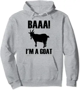Baaa I'm A Goat Funny Halloween Party Goat Animal Costume Pullover Hoodie - Jessicajon Shop 58B09KFJ1NJ8