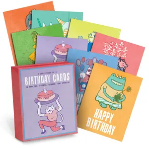 Around the World Multilingual Birthday Cards