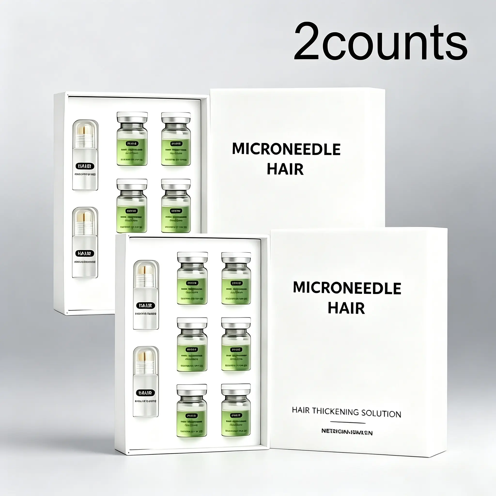 2-Piece Set Hair Growth and Nourishing Haircare Serum with Ginger Root Oil, Peppermint Leaf Oil, Sophorolene, Vitamin E for Daily Scalp Care repair treatment fast