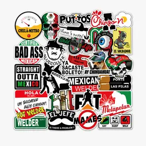 30Pcs Mexican Inspired Funny Sticker Set, Latino Meme Decals for Laptop Water Bottle Hard Hat Toolbox, Spanish Humor Sticker Gift for Men Women