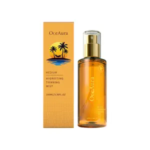 OceAura Sunless Tanning Spray, Natural Bronzed Glow Body Mist, Hydrating Moisturizing Even Skin Tone Self Tanner, Long Lasting Streak-Free Body Tanning Care, Moisturizer