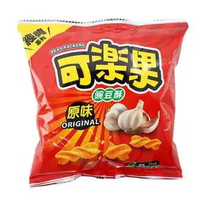Koloko Crispy Pea Crackers - Original Garlic Flavor Snack, 48g