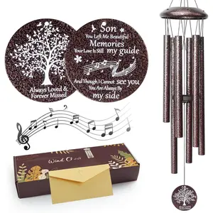 Memorial Gifts for Loss of Son, 25'' Memorial Wind Chimes for Loss of Son, Sympathy Gifts Bereavement/Condolence/Remembrance Gifts