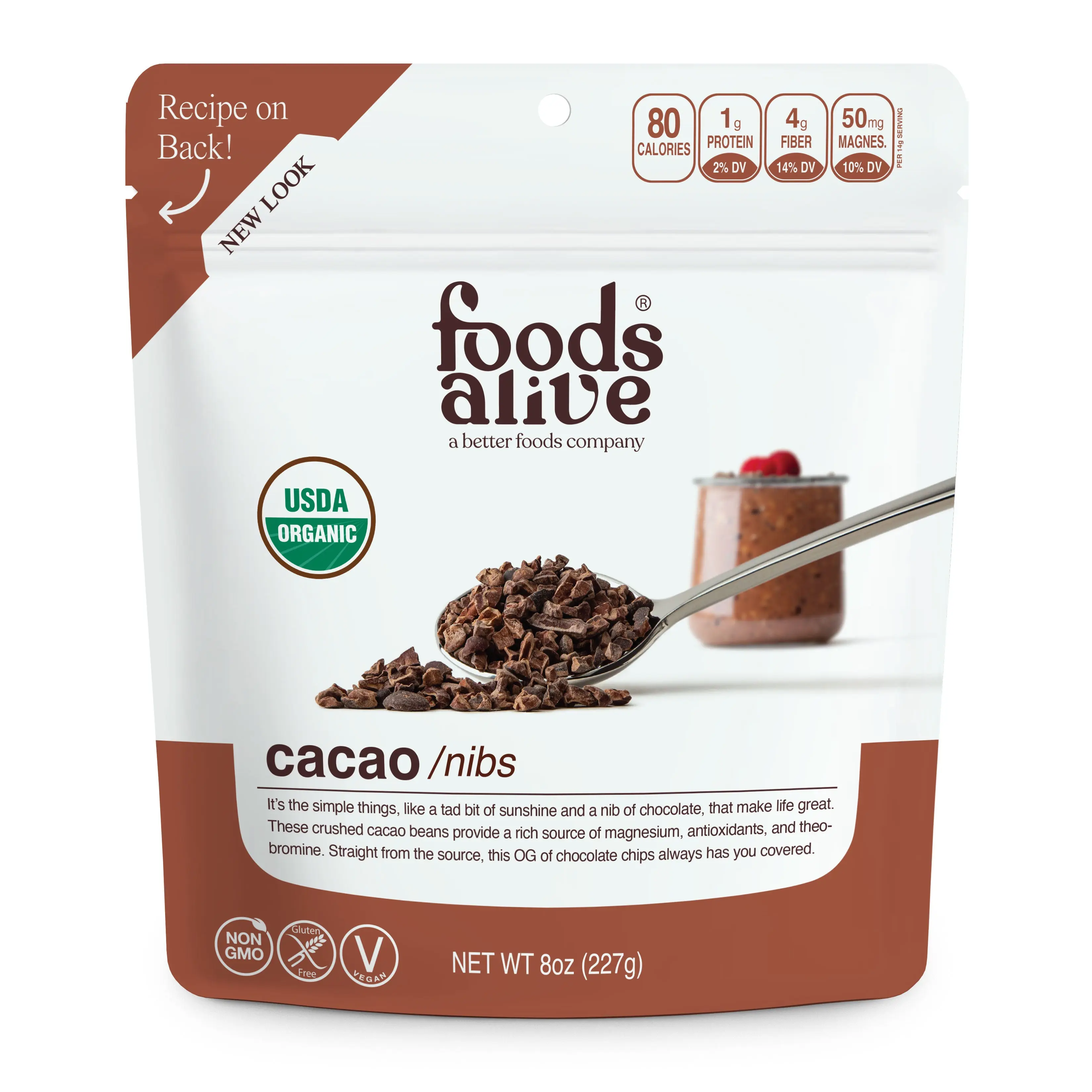 organic cacao nibs (unsweet) cocoa nib