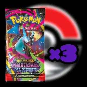 Pokémon Phantasmal Flames booster pack × 3