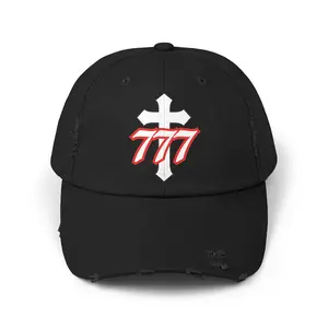 Distressed Cap - 777 Crossed Hat