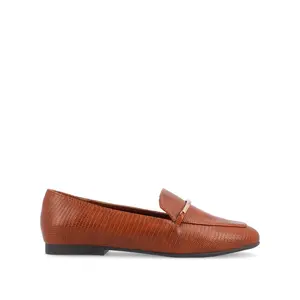 WRENN LOAFER FLATS IN PRINT - Tan Lizard