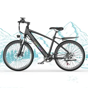 PikaBike F28 Pro 1500w Off-Road Electric Bike 30-70 Mile Range,48V 10Ah Removable Battery, 26" All-Terrain Tires, Front Fork Shock Absorption, Smart Color Screen, Dual Disc Brakes Adult Mountain Bike Ebike Charger