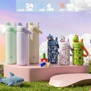 #Summervibes,POWCAN 12&18&40 oz Insulated Water Bottle with 2-in-1 Straw and Spout Lid, Keep Cold 24H, Leak-Proof, BPA-Free, Double Wall Stainless Steel Water Bottle for Sports, Gym, Travel, and School,Father's Day gift