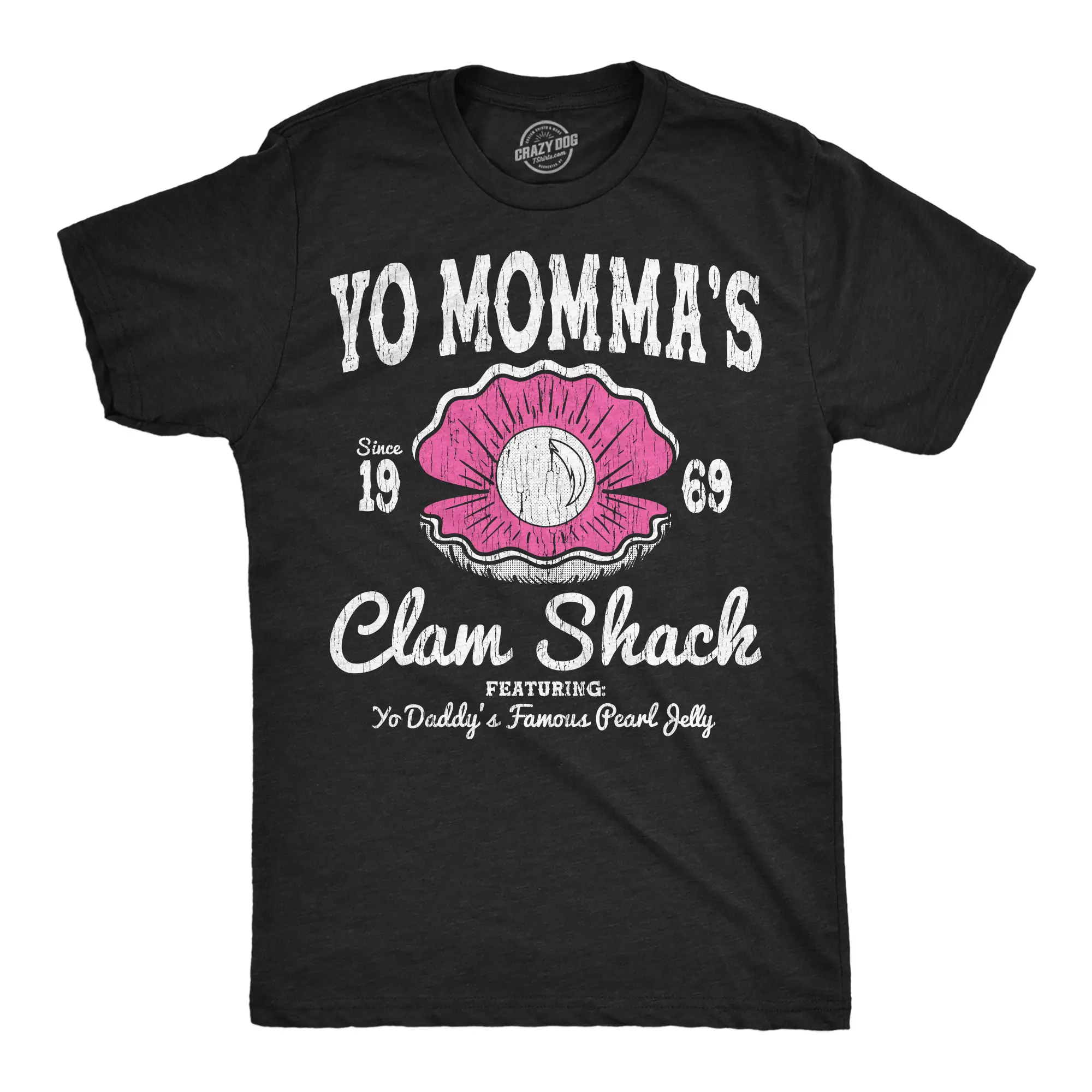Mens Funny T Shirts Yo Mommas Clam Shack Sarcastic Restaurant Graphic Novelty Tee for Men Mens Funny T Shirts Cool Vintage Fashion T-Shirt Gift Classic Menswear Funny Sarcastic Short Sleeve Novelty Tees for Black - Yo