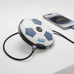 2026 Soccer Season Portable Charger 5000mAh-10000mAh | 22.5W PD Fast Power Bank with LED Display & Fidget Gyroscope | Premium Soccer Fan Gift