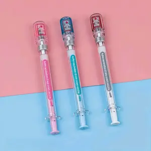 Portable 0.5mm Multifunctional Writing Pens, Creative Syringe Shape Gel Pens, Modern Fun Student Office Supplies, Christmas Gift, Creative Design Pens