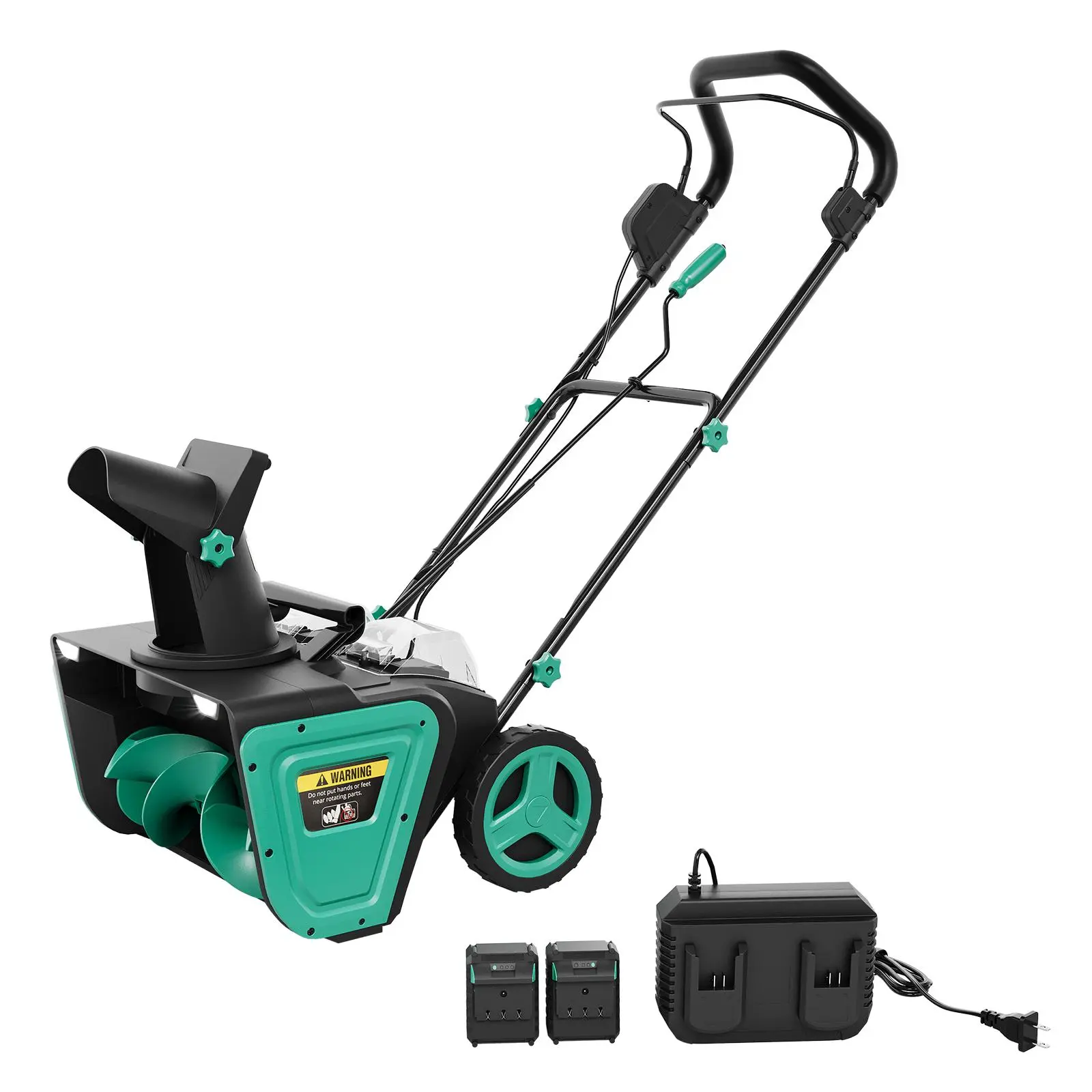 Garvee Efficient 1800W Brushless Electric Snow Blower – 20-Inch Wide, 12-Inch Deep, 25FT Throw, 180° Adjustable Chute, Dual LED Lights, Quiet Operation, For Driveways, Sidewalks, Patios