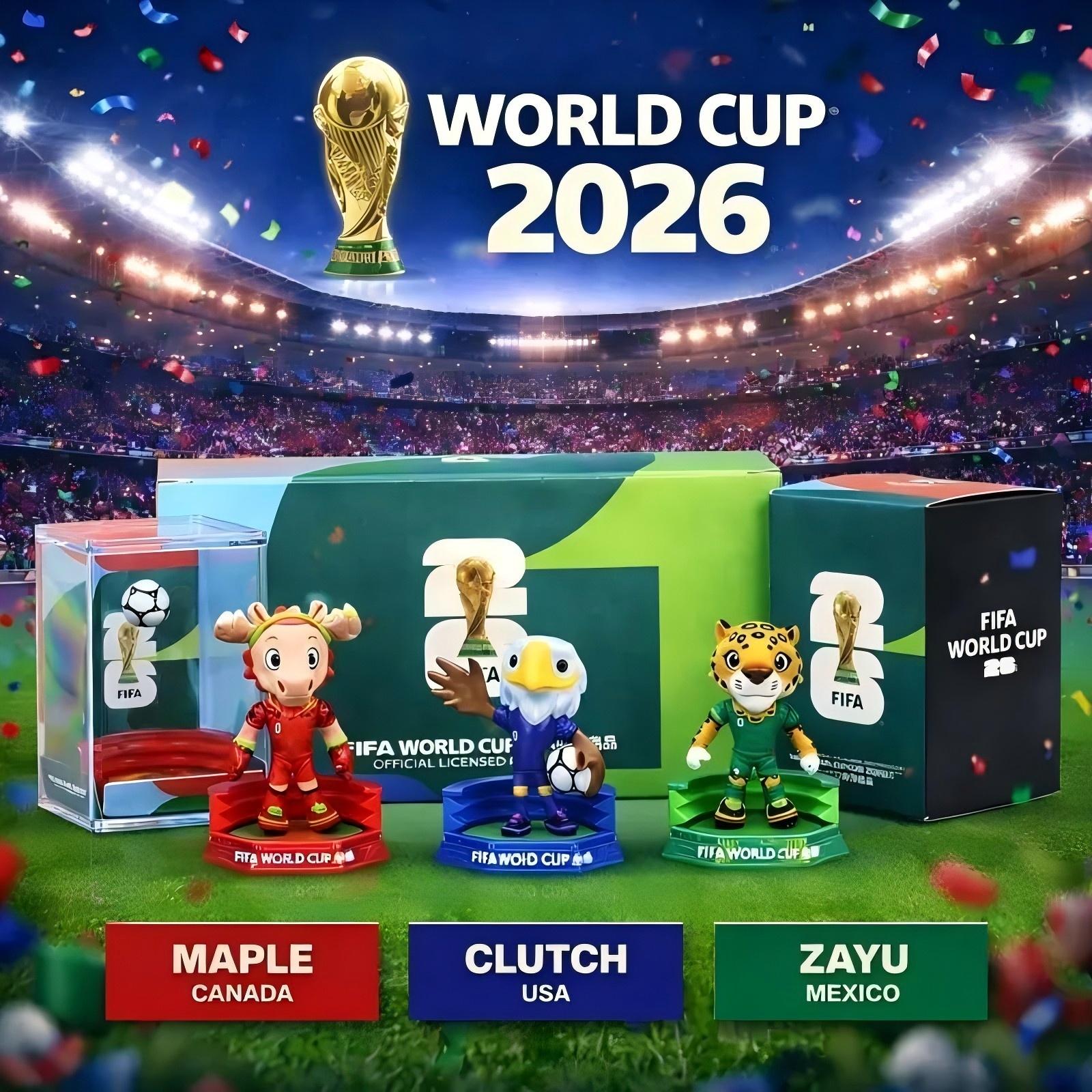 記念グッズ FIFA WORLD CUP THE GRASS OF FINAL MATCH Official FIFA World Cup 2026 Mascot Figures Set - USA Canada