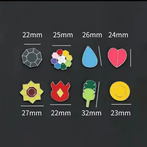 Gym Badges Pins Set - Detailed Description Not Provided