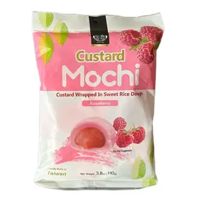Royal Family Custard Mochi 110g Raspberry Flavor Rice Cake - Sweet Snack Candy Dessert Japanese