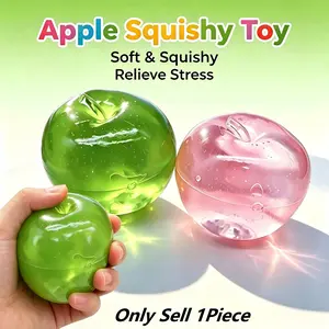 Apple Slow Rebound Stress Ball, Realistic Apple Shape, Soft Cute Fruit Design, Office Home Travel Relaxation Toy