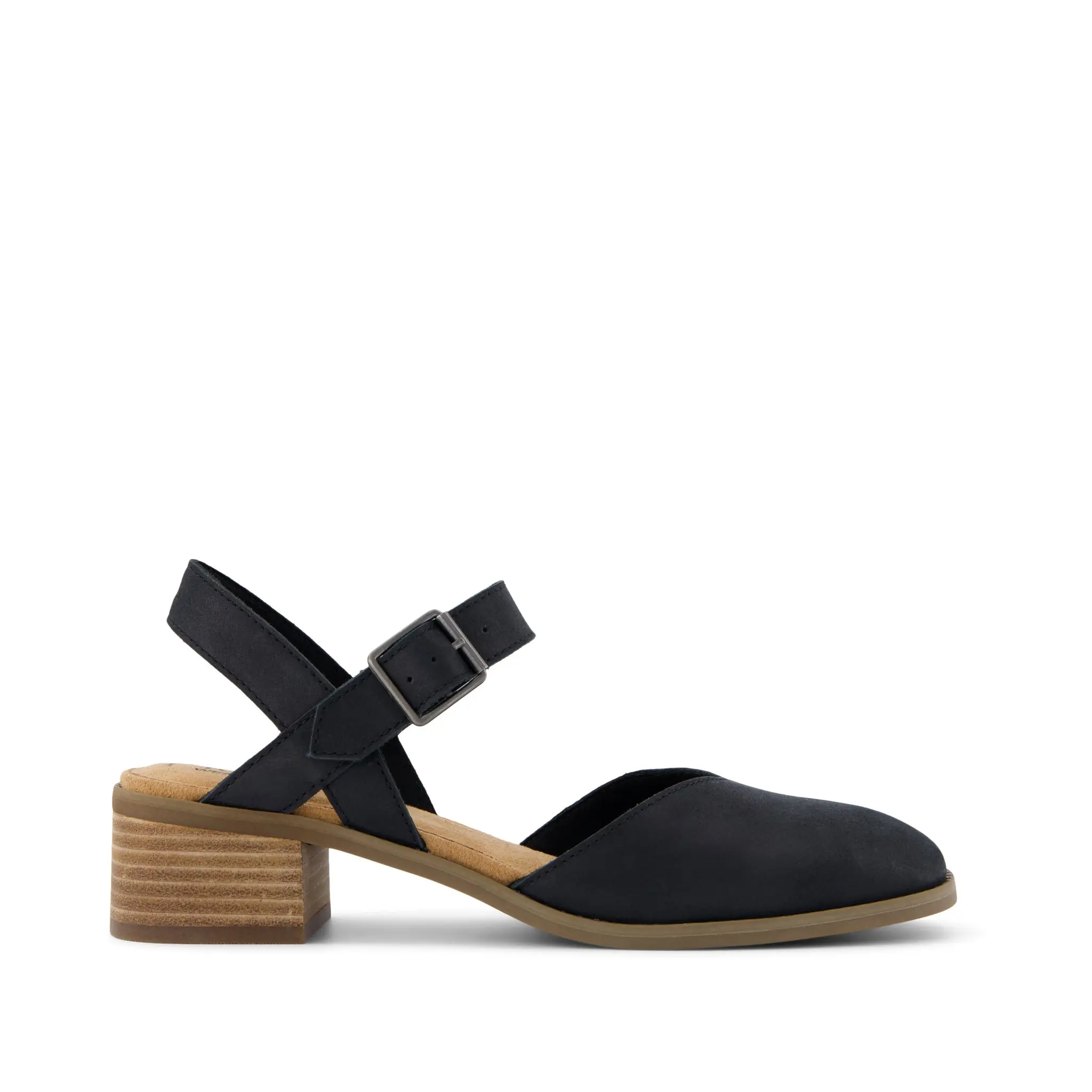 Jaclyn Black Leather Heel