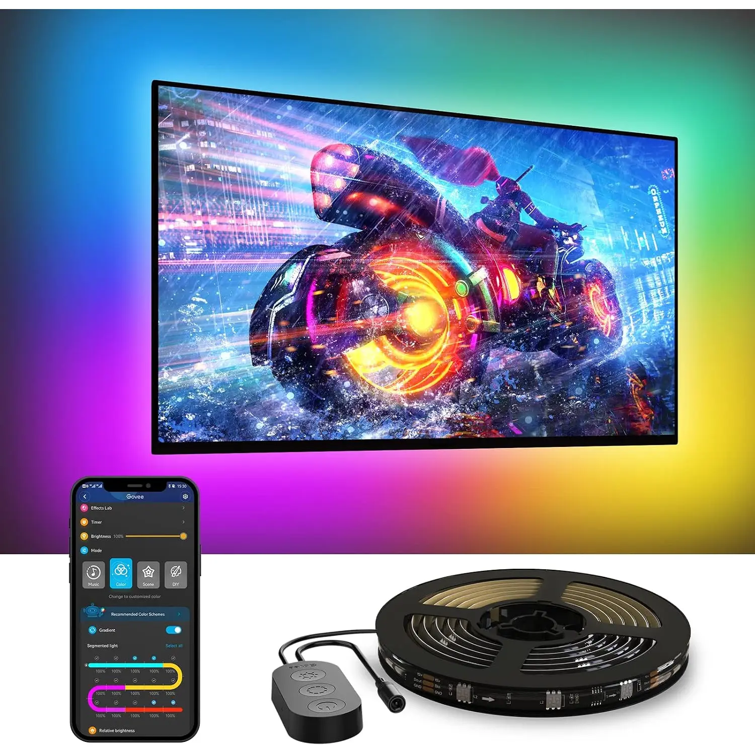 TV LED Backlight, RGBIC Smart  for 55-65 inch TVs