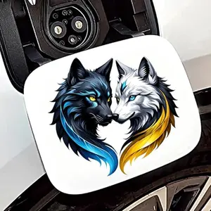 Wolf Couple Vinyl Sticker for Car, Truck, Bumper Waterproof Removable Decal, Laptop Motorcycle Animal Decoration