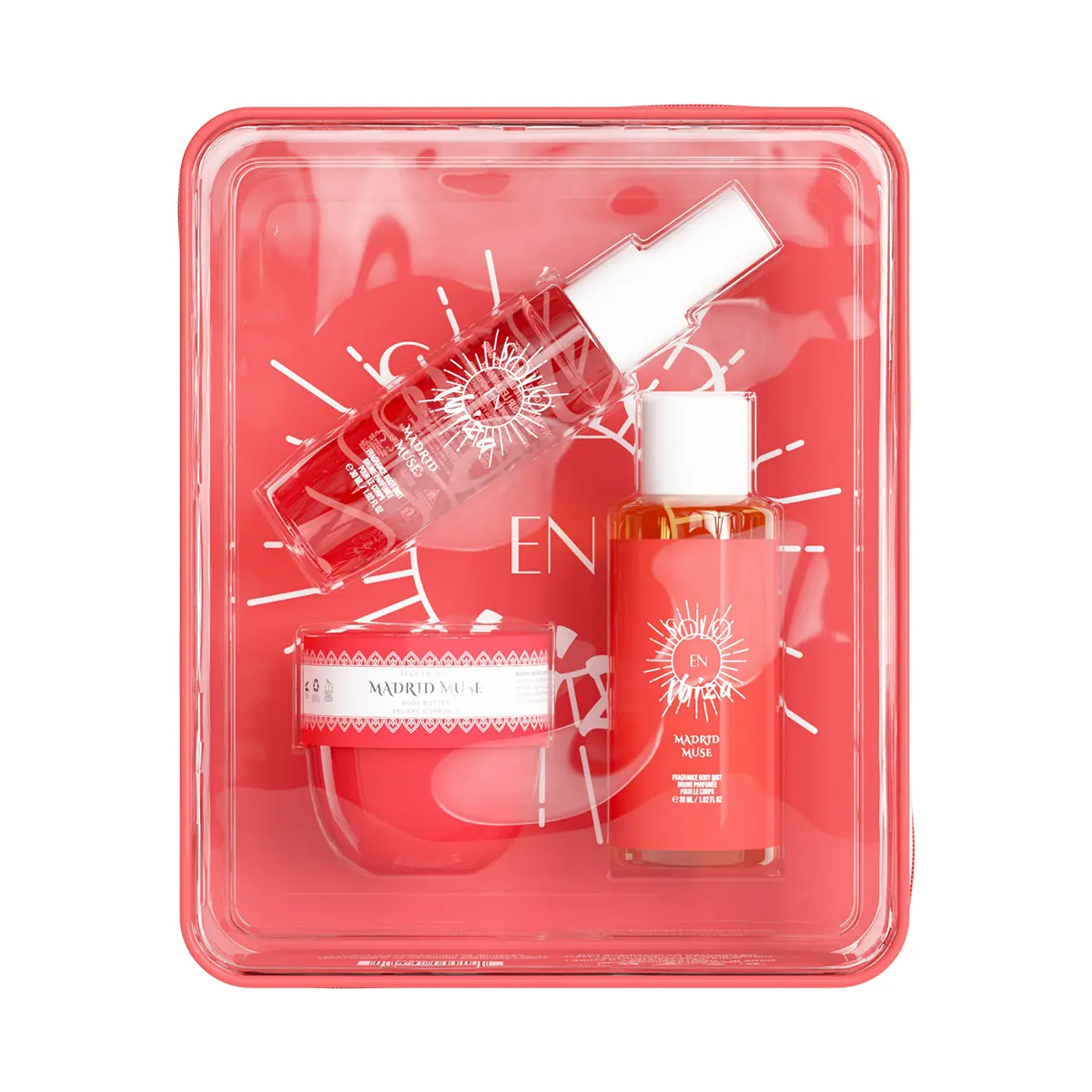 SOLO EN IBIZA Madrid Muse Travel Set - Luxury 3-Piece Body Care Kit with Smoothing Cream, Lightweight Mist & Bubble Bath - Plum, Orchid & Vanilla Musk Scent, Cruelty-Free, Fragrance, Aroma, Daily, Moisturizing, Jasmine, Silky, Vegan, Hydrating, Body Mist,
