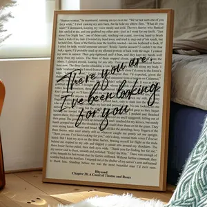 There You Are  Wall Art | ACOTAR | Sarah J. Maas Quote | A Court of Thorns and Roses | Booktok