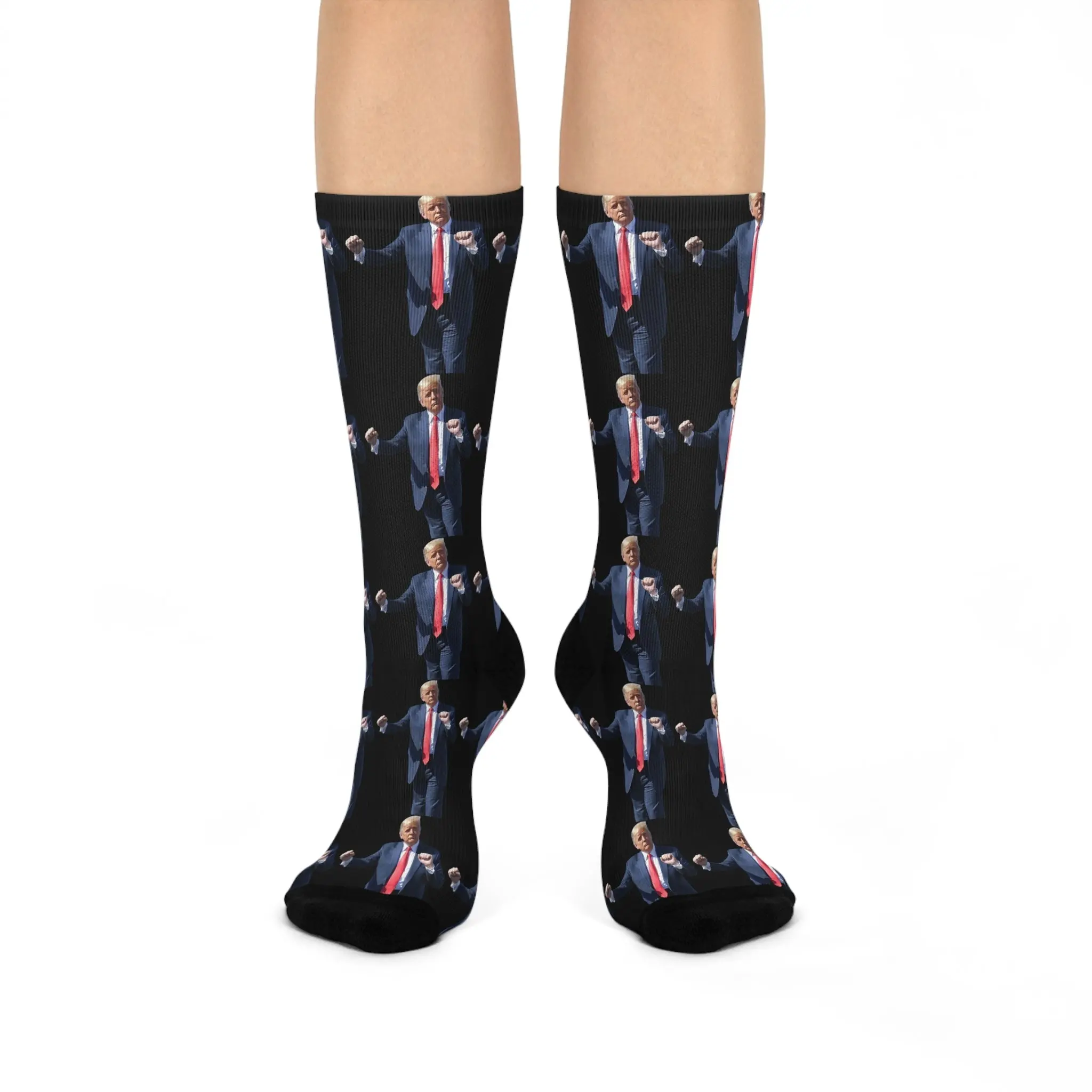 Dancing Trump Design Crew Socks for Men - Fun Style Casual Socks with Playful Trump Design for Everyday Wear and Fun Gatherings