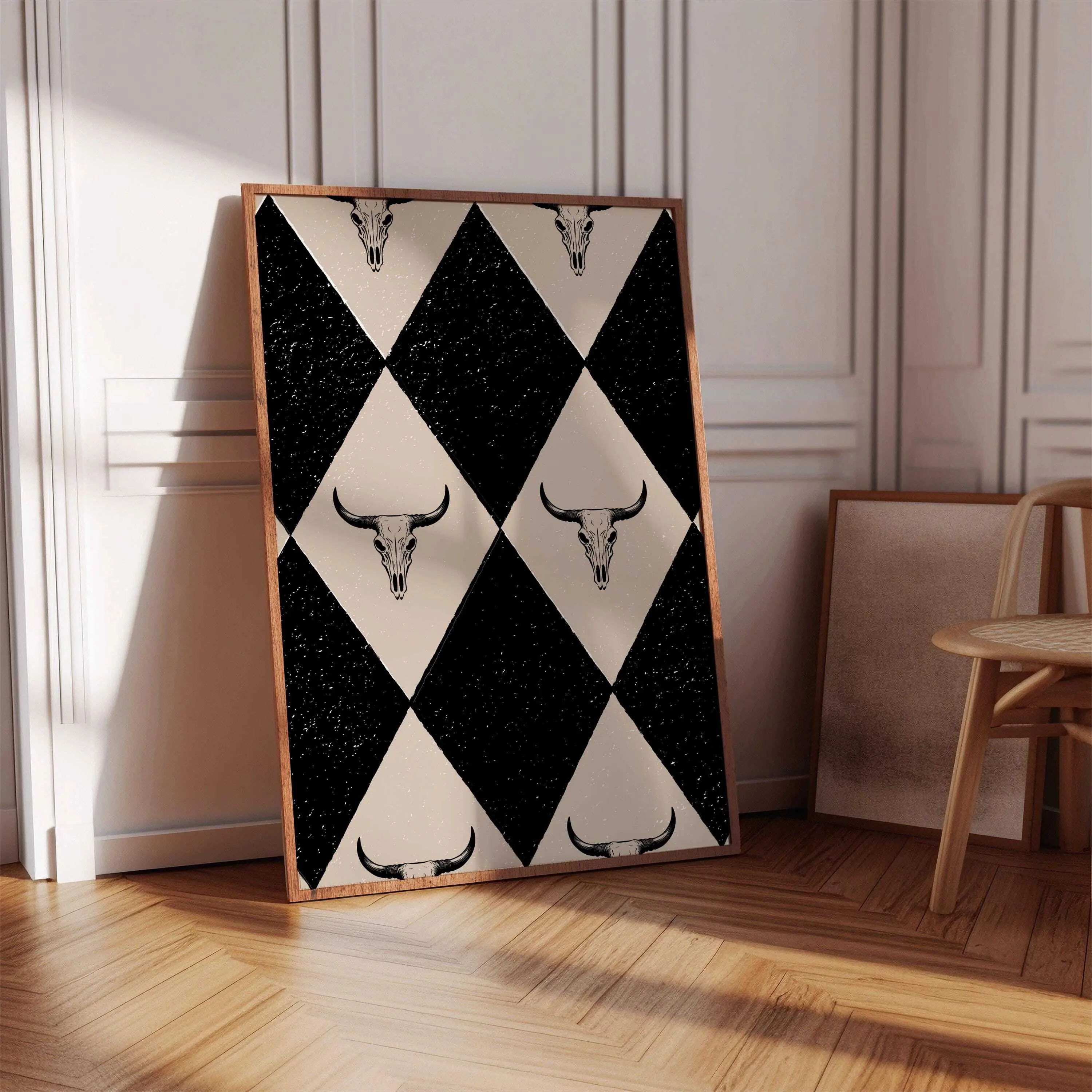 [Up to 65% Off][Free Shipping] Unframed Retro Western Cow Print Paper Graphic Poster, Unframed Wall Art, Cowgirl Decor, Yallternative Room Accent, Southwestern Home Supply