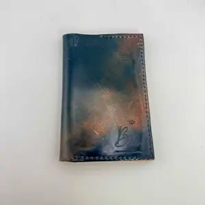 Marbled Horween Shell Cordovan Card Holder Organizer