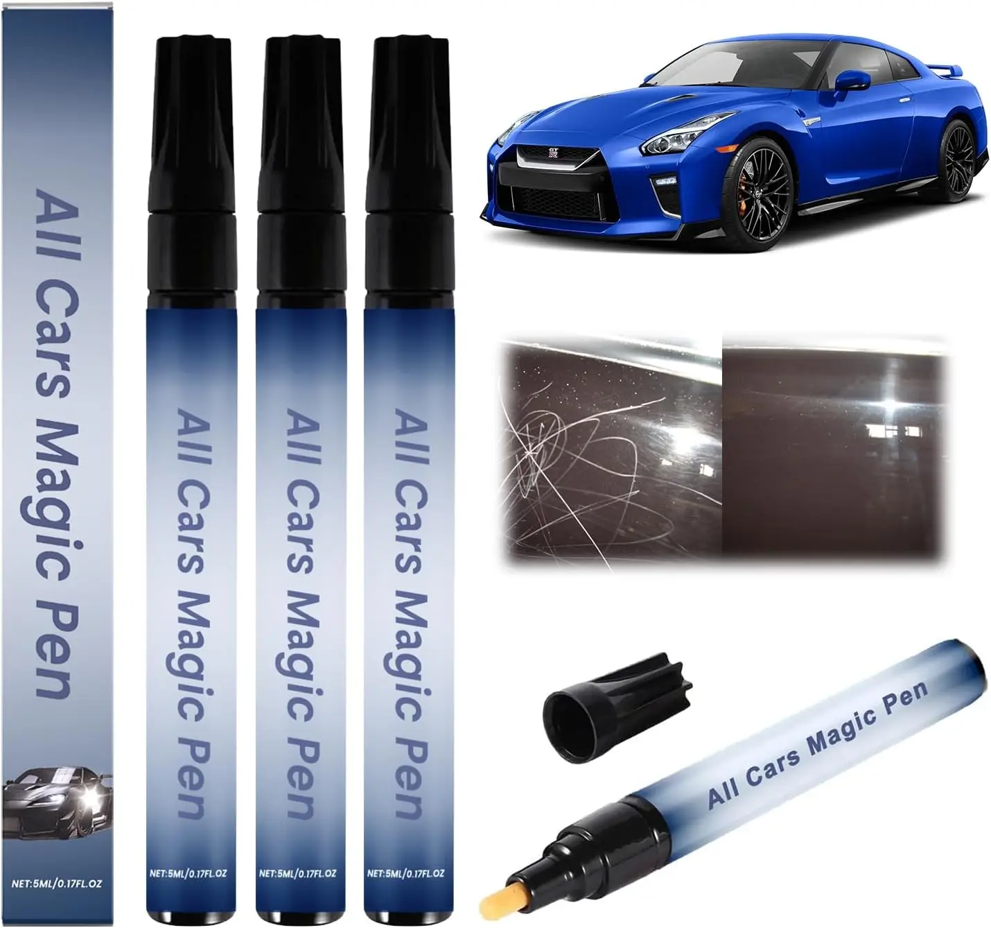 DIY Car Scratch Remover Pen Quick Fill Light Scratches Save Money on Body Shop Repairs