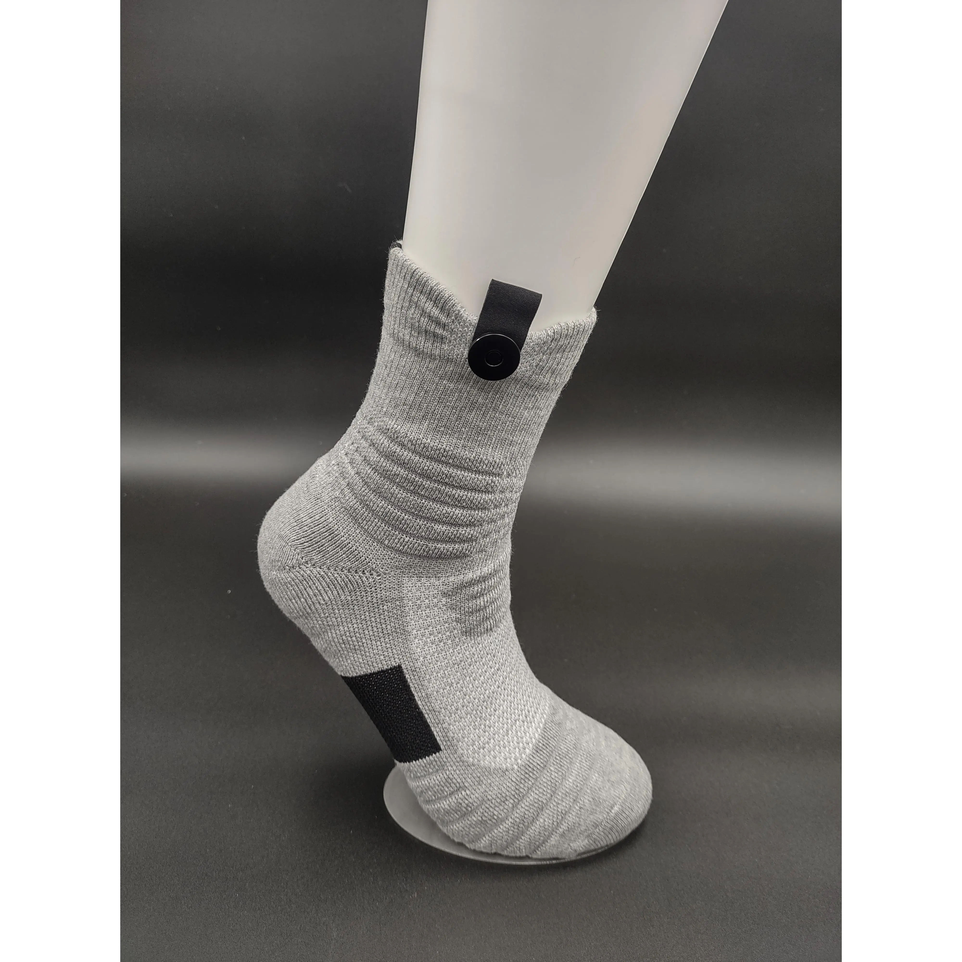 Denver Grey Premium Thick Terry Quarter Ankle Socks for Men's Shoe Size 6-10 - Bowling Comfortable & Protective Socks with Extra Cushioning and Snug Fit - Long Menswear