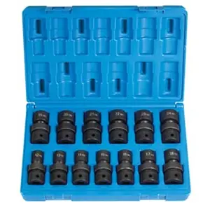 212 MAIN 1/2" Drive 13-Piece Steel Impact Tool Set - 12-Point Metric Sizes, Thick-Walled, Universal Fit for Cycling & Outdoor Recreation Equipment