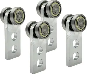 2 Wheel Trolley Assembly Rollers, Two Bearing Trolley Assembly for 1-5/8" Wide and All 1-5/8" or Taller Strut , Trolley Roller Garage Pulley System Hoist System (4 PCS)