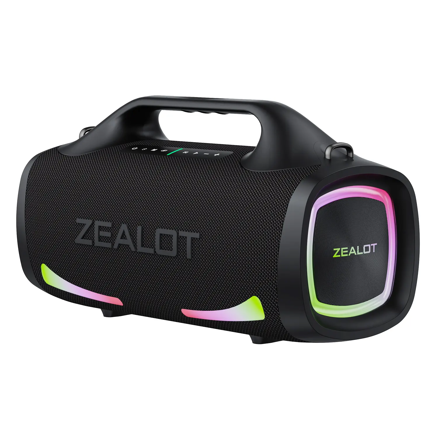 ZEALOT Portable Wireless Bluetooth Speaker 100W - Waterproof Outdoor Party Speaker with Super Bass, Fast Charge, Power Bank, RGB Lights, EQ, 24000mAh Long battery life- Ideal for Home, Gift. Portable Waterproof Speakers. Shoulder strap included for free.