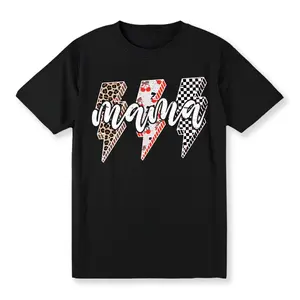 Lightning Checkered Mama Tee, Cool Motherhood Gift for Her, Trendy Mama Style Summer Gift For Mom, Casual Womenswear Golf Gift T-Shirt For Men and Women