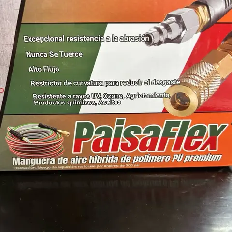 Paisaflex 1/4”x 100’ with fitting 1/4, with the mexican flag colors