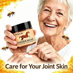 Horse Oil Joint Relief Cream, Joint Skin Care with Ginger, Chamomile, Hyaluronic Acid, Non-Greasy, Long-Lasting Warmth and Moisture