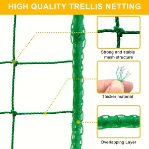 Melon & Fruit Climbing Support Net, Nylon Reinforced Cucumber Luffa Holder, Garden Trellis, Anti-Fall Fruit Vine Bracket, Durable Gardening Net (1.8x5m)