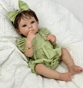 19 Inch 48 CM Full Vinyl Body Reborn Baby Girl Doll Toy For Child Handmade Fashion Birthday Gift For Kids Bathe Bedtime Toy Lifelike