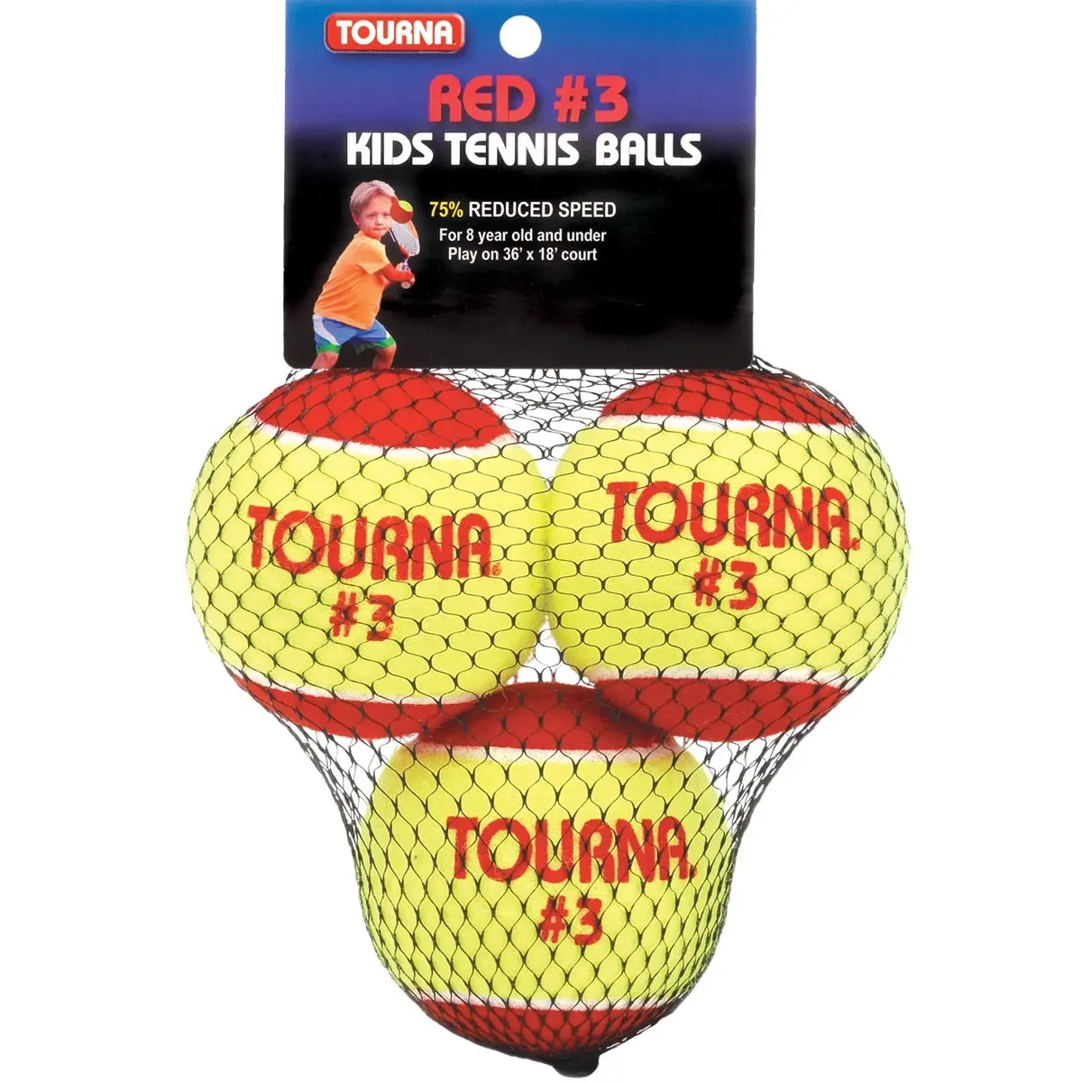 Tourna Youth Red Tennis Balls - Bag (3 Balls)