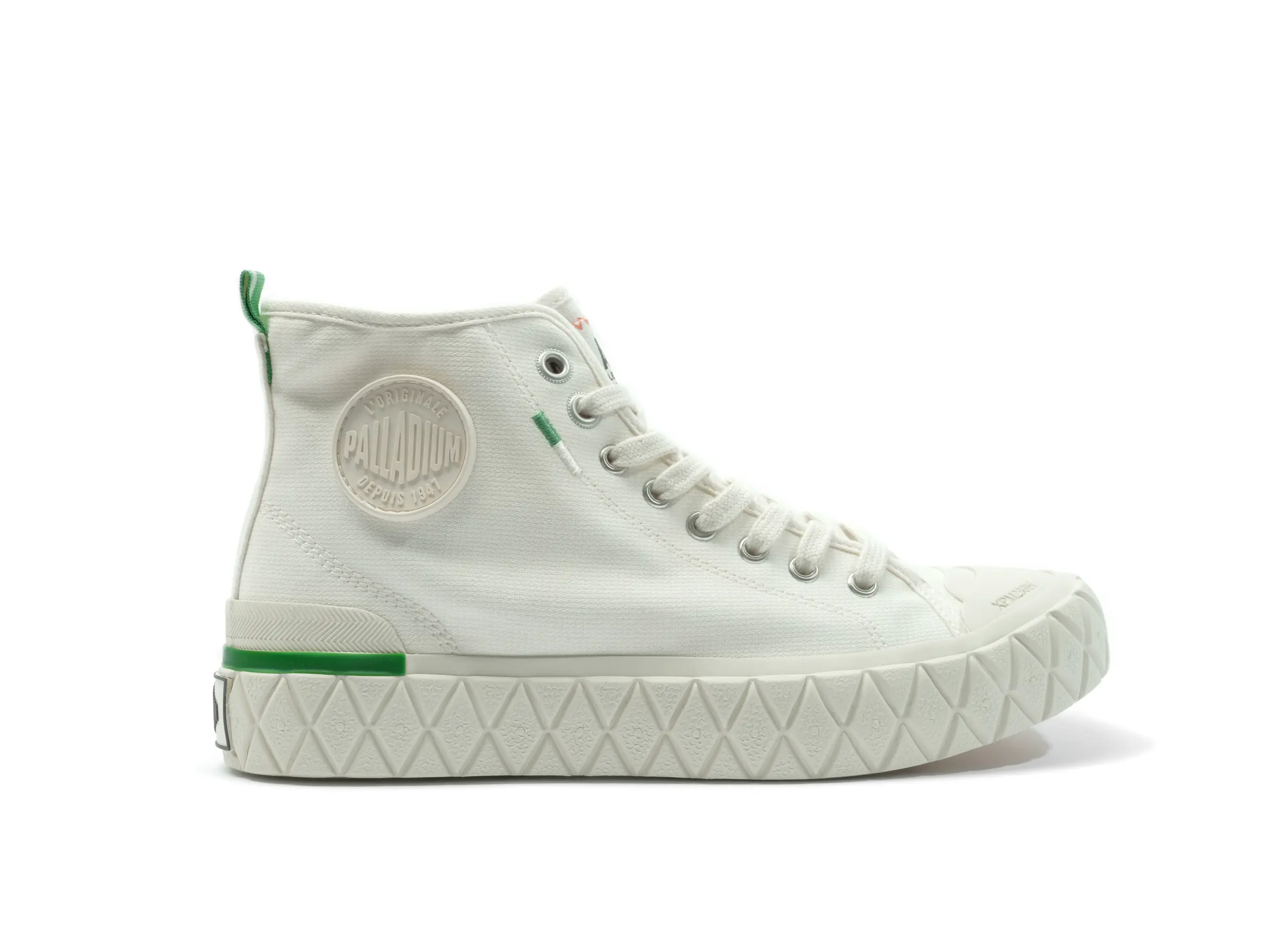 Palla Ace Chukka Organic - Cream White, Casual High-Top Sneakers