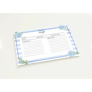 Pack of 10 Hydrangea Recipe Cards