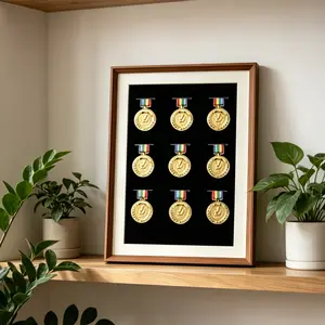 A4 Medal Display Frame, Wall-Mountable Medal Storage Box, Gift for Marathon Enthusiasts, Marathon Memorial Medal Organizer, Perfect Gift Choice